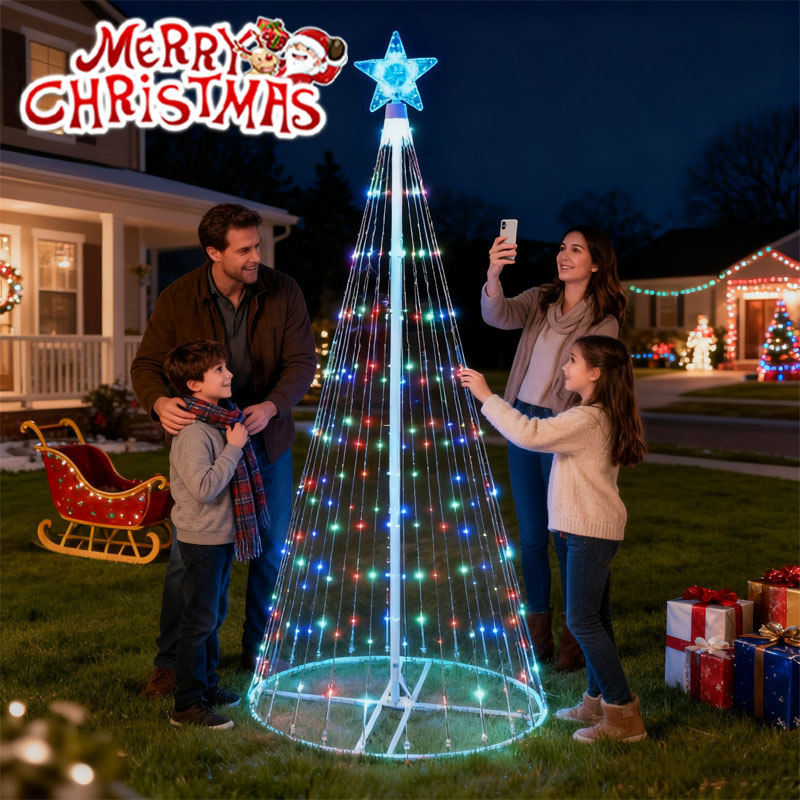 Outdoor Lighting Tree - Luzes de corda cascata led movidas