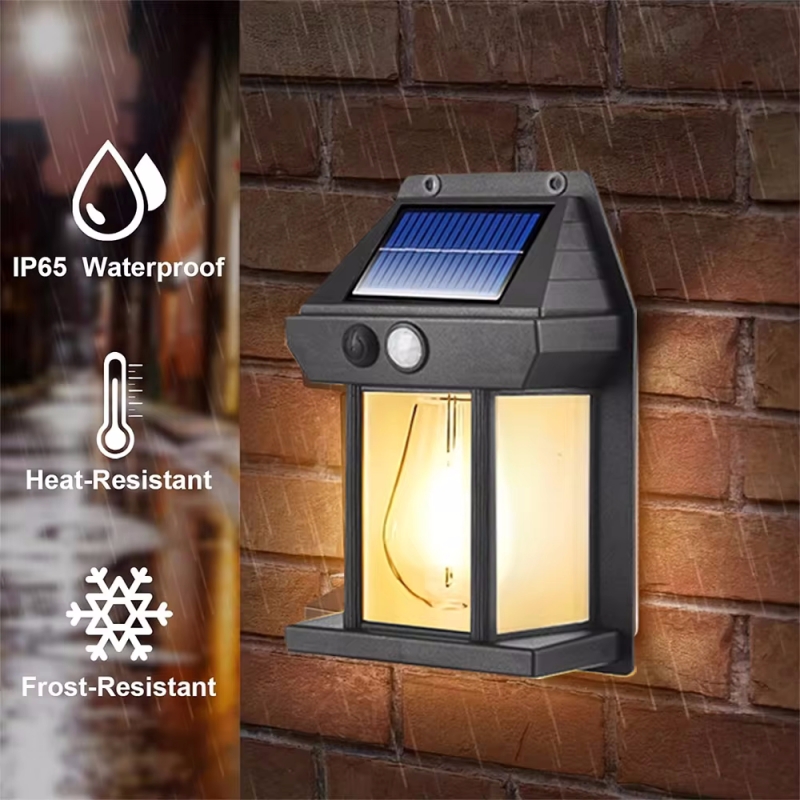 Outdoor Lighting With Outlet - Outdoor impermeável Solar Wall Light, Luminous