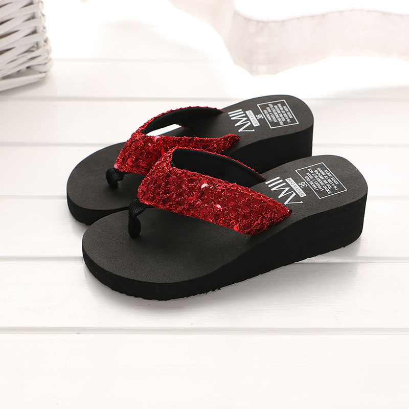 Outdoor Lighting For Your House - Verão lantejoulas chinelos sandálias femininas sapatos
