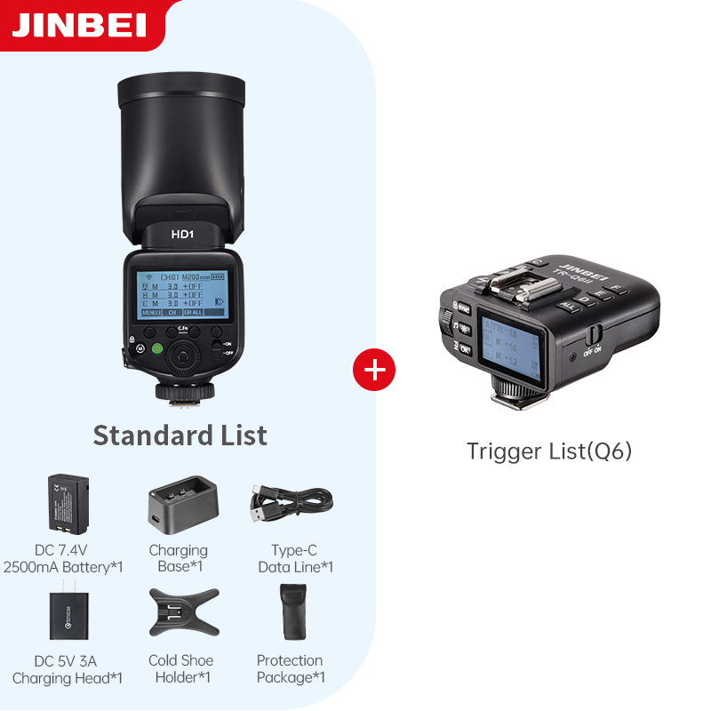 Outdoor Lighting Kit Photography - Flash de Câmera JINBEI HD-1 para