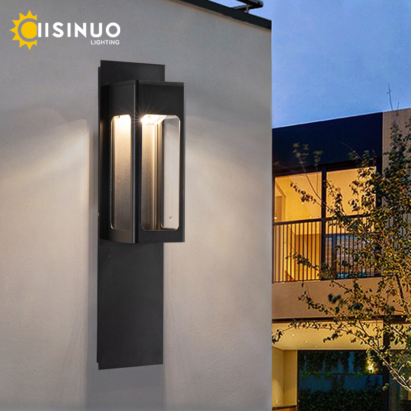 Outdoor Lighting Bronze - Impermeável LED parede iluminação com sensor