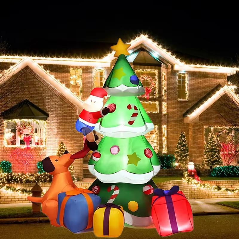 Outdoor Lighting Tree - Árvore De Natal Cão Modelo Inflável,