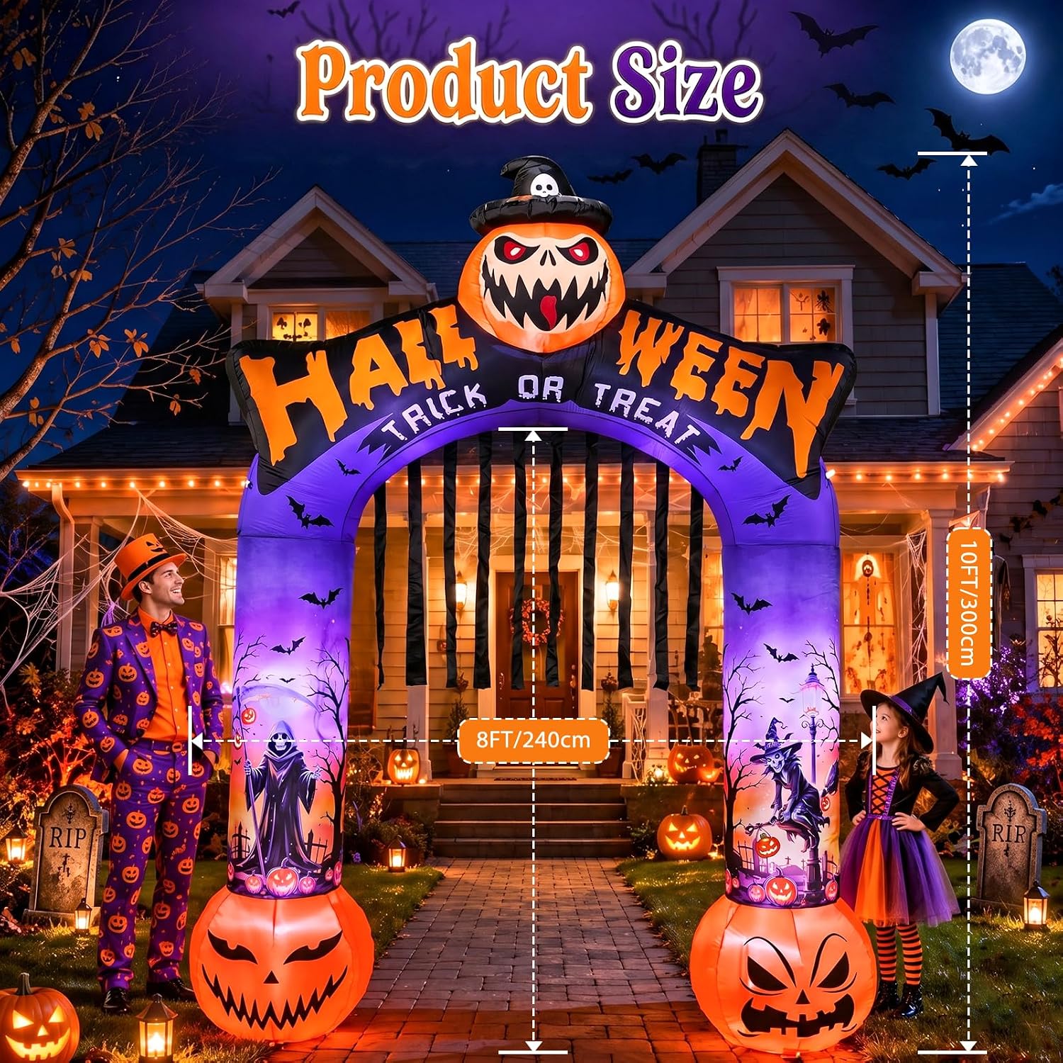 Arco Inflável de Halloween de  - Outdoor Lighting Front Yard avaliação e preço