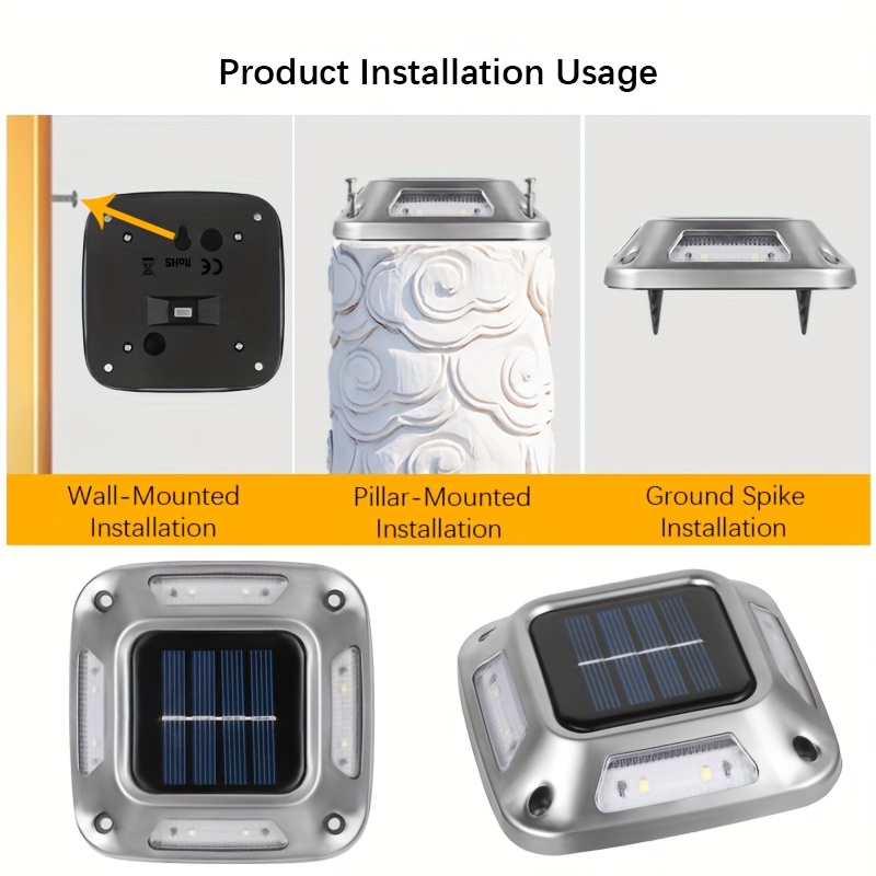 8 Peças de Luzes Solares para  - Outdoor Lighting Ground Fixtures avaliação e preço