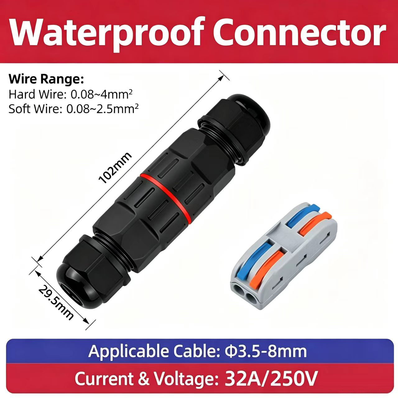 Conector de Fio de 2 e 3 Pinos - Outdoor Lighting Electrical Box avaliação e preço