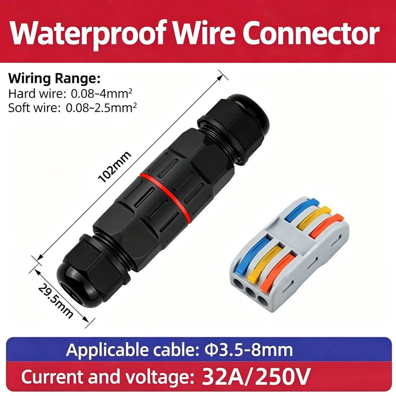 Conector de Fio de 2 e 3 Pinos - Outdoor Lighting Electrical Box avaliação e preço