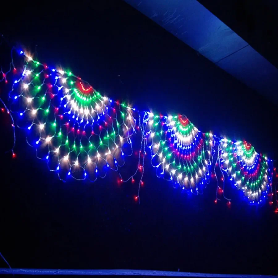 Ue/eua plug 3m 3 pavão led net - Outdoor Lighting Grid Screen avaliação e preço