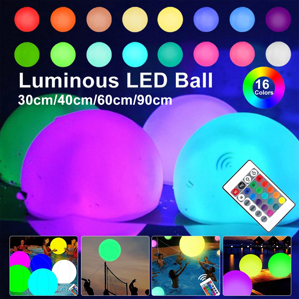 LED Luminous Throwing Ball, in - Outdoor Lighting Around Pool avaliação e preço