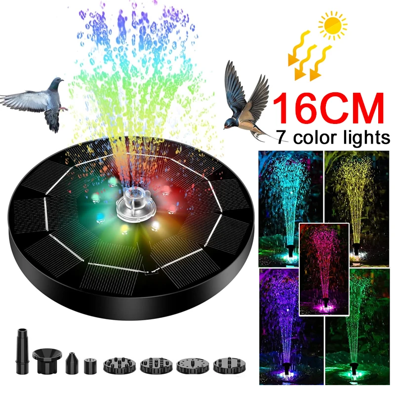 Solar Rotating LED Fountain Li - Outdoor Lighting Wire avaliação e preço