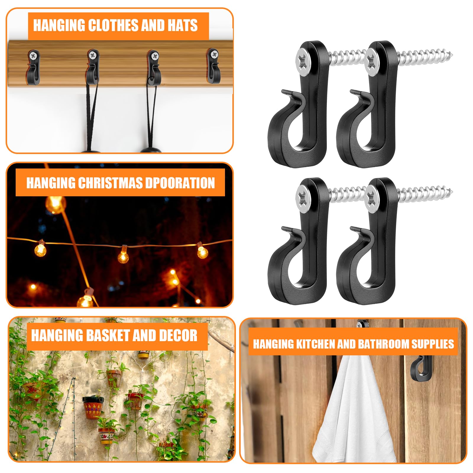 80 Ganchos de Rosca para Luzes - Outdoor Lighting Wire avaliação e preço