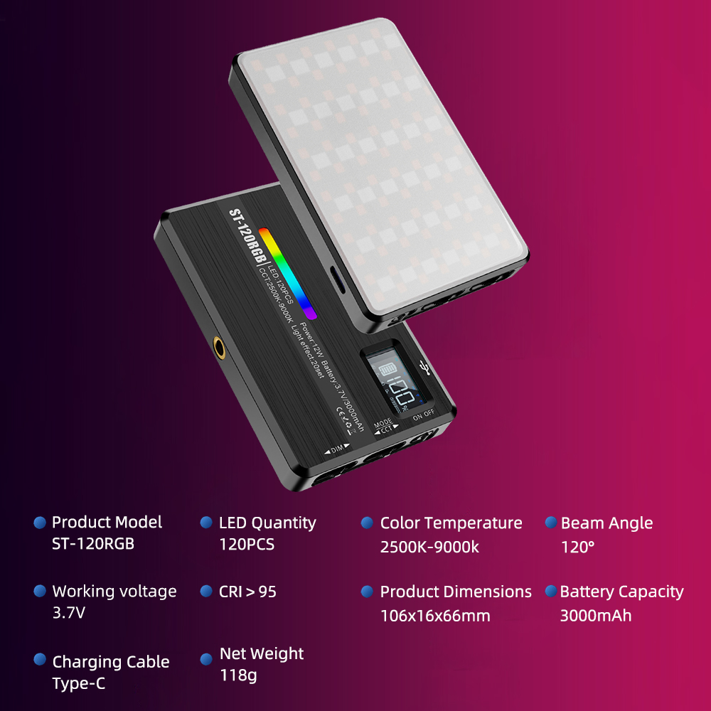 ST-120 RGB Full-Color Fotograf - Outdoor Lighting Kit Photography avaliação e preço