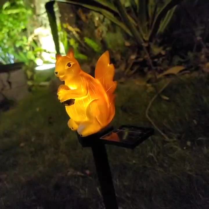 Led solar resina esquilo chão  - Outdoor Lighting Ground Fixtures avaliação e preço