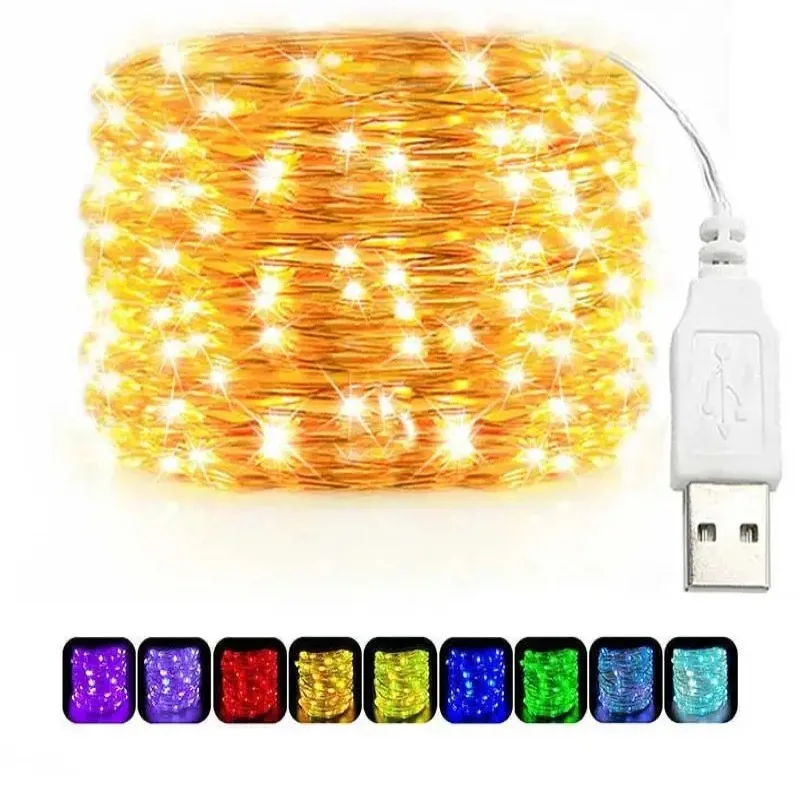 Usb led luzes da corda cobre p - Outdoor Lighting Ideas For Party avaliação e preço