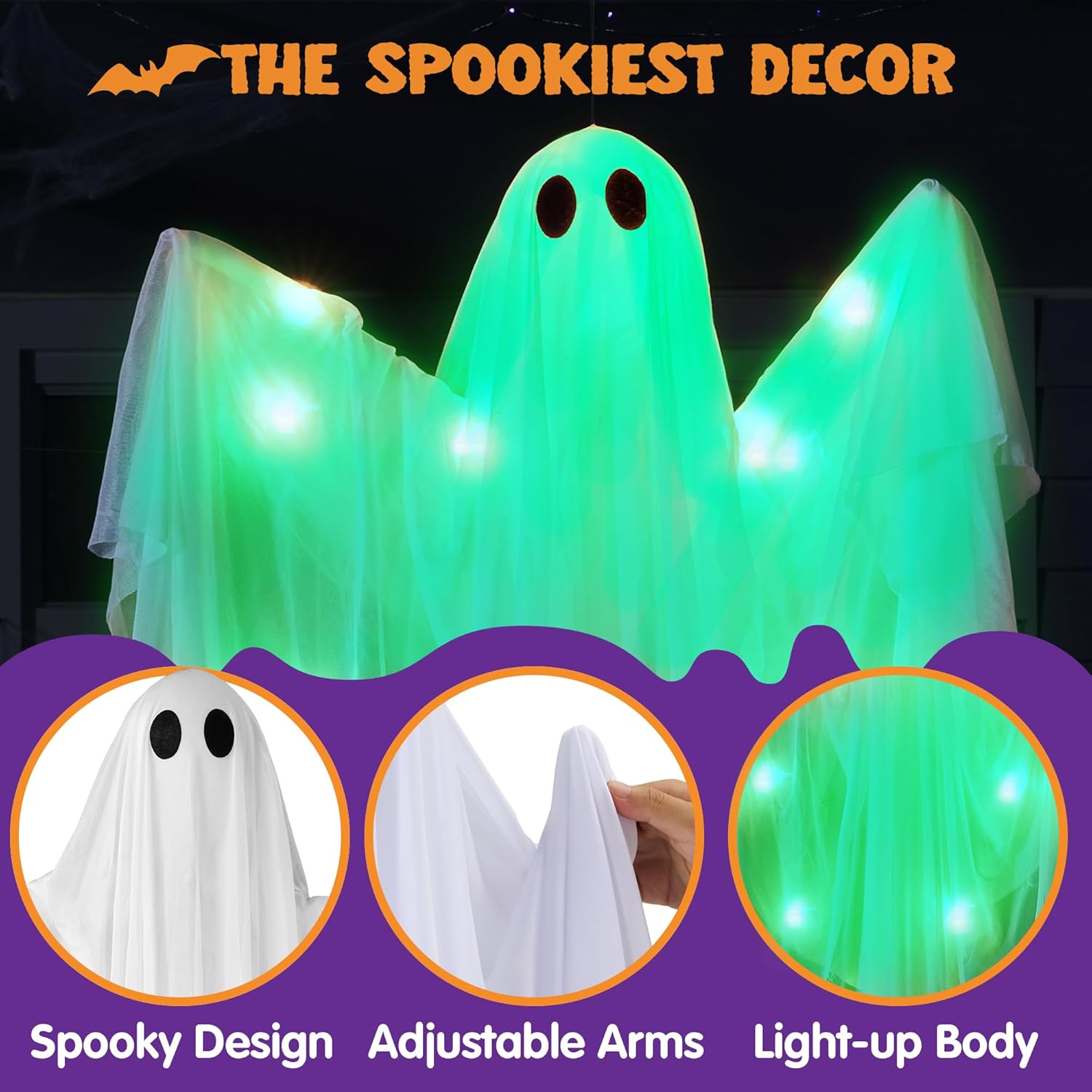 Fantasma Iluminado de Hallowee - Outdoor Lighting Front Yard avaliação e preço