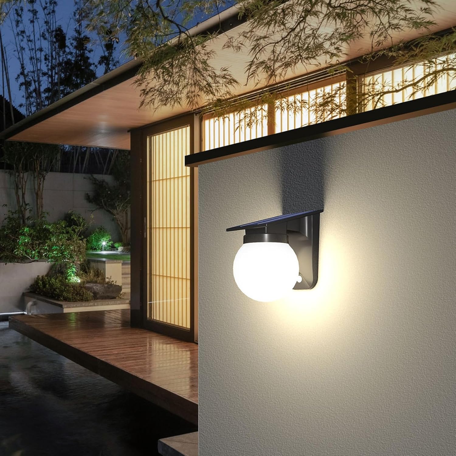 Esfera solar luzes de parede a - Outdoor Lighting With Outlet avaliação e preço