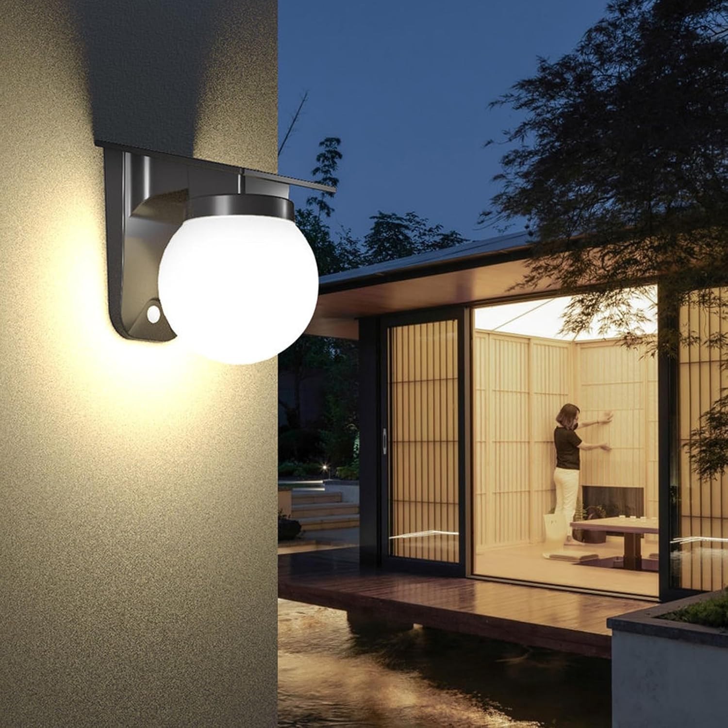 Esfera solar luzes de parede a - Outdoor Lighting With Outlet avaliação e preço