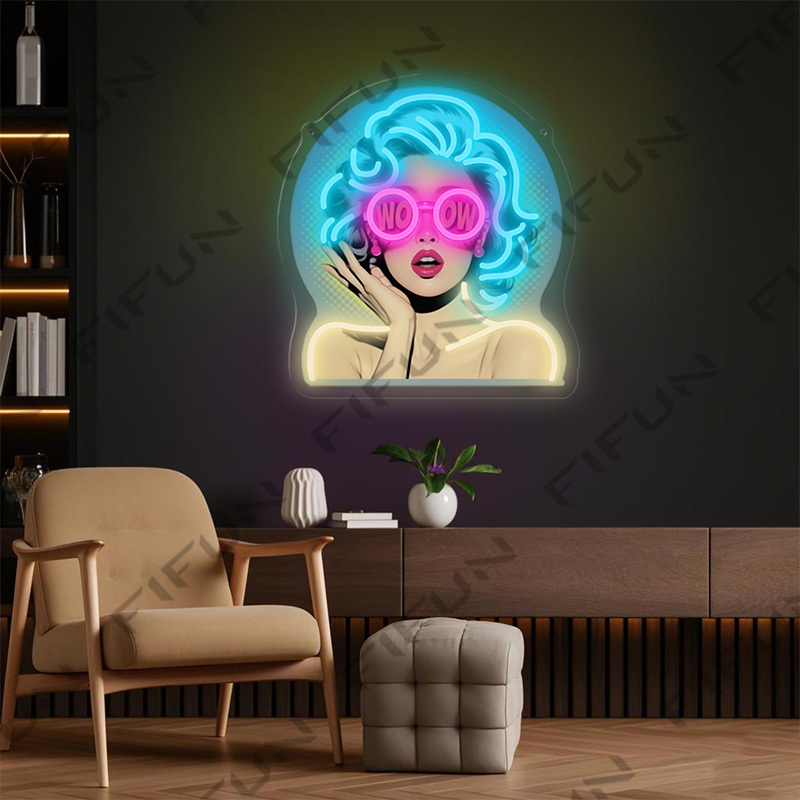 Letreiro Neon WOW Curl Girl co - Outdoor Lighting Decor Wow avaliação e preço