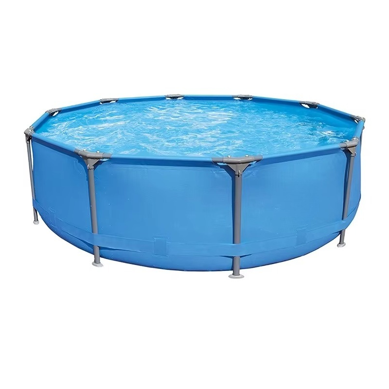 Piscina redonda azul claro de  - Outdoor Lighting Around Pool avaliação e preço