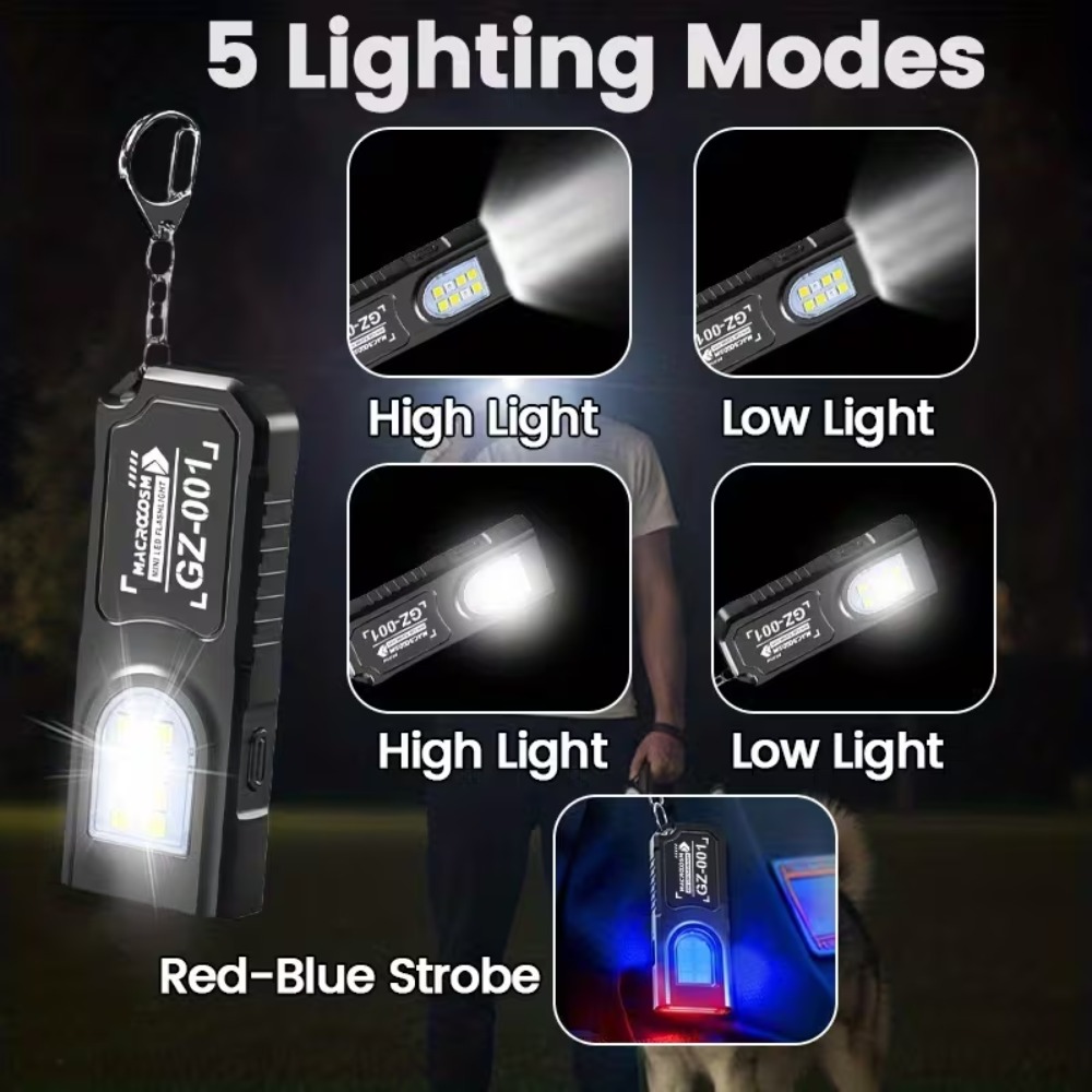 Mini cob led chaveiro lanterna - Outdoor Lighting Bollards avaliação e preço