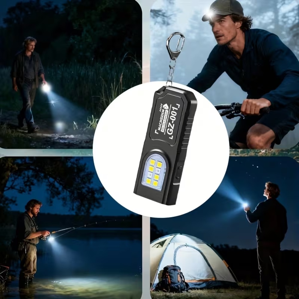 Mini cob led chaveiro lanterna - Outdoor Lighting Bollards avaliação e preço